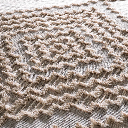 Bohemian Area Rug - High-Low Rustic Design for Cozy Home Décor
