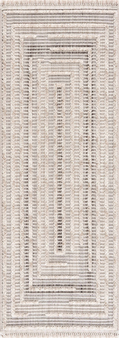 Modern Geometric Area Rug - Stylish Living Room  Bedroom Decor