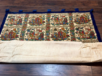 Vintage European Tapestry 4x4, Medievel Design