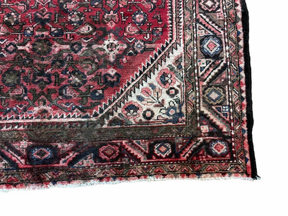 5.5 X 10 Antique Handmade Wool Tribal Gallery Rug All Over Red Runner Corridor