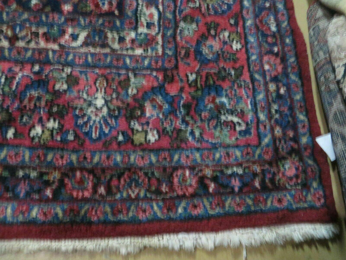 Persian Sarouk Rug 9x12 Hand Knotted Wool Antique Oriental Carpet With Vegetable Dyes