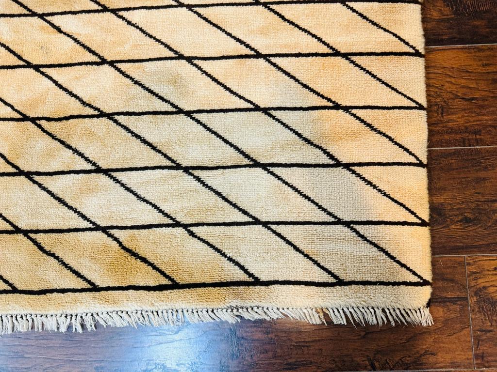 German Wool Rug 7x10 Hand Knotted Contemporary Area Carpet