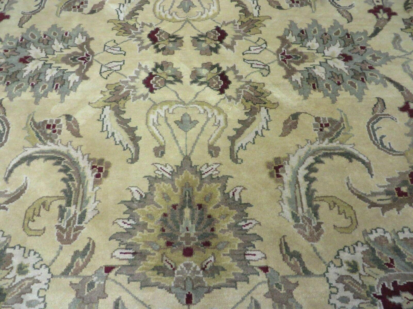 Vintage Handmade Rug Jaipur Tea Washed Hand Knotted Oriental 9x12