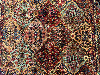 Karastan Kirman Wool Rug Multicolor Panel No 717 5.9 X 9 Original 700 Series