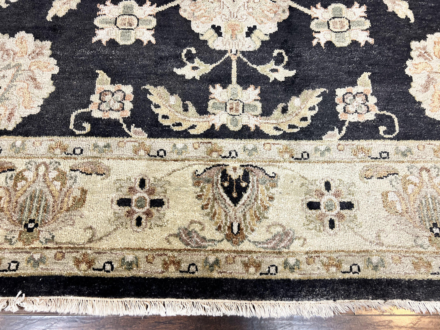 Indo Mahal Rug 8x10 Handmade Wool Floral Vintage Carpet For Living Room