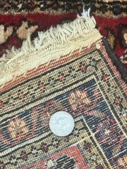 Persian Sarouk Rug 2x4 Small Hand Knotted Wool Floral Red Oriental Carpet