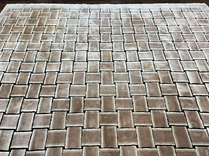 Tibetan Rug 9x12 Handmade Wool Modern Design Area Rug Accent