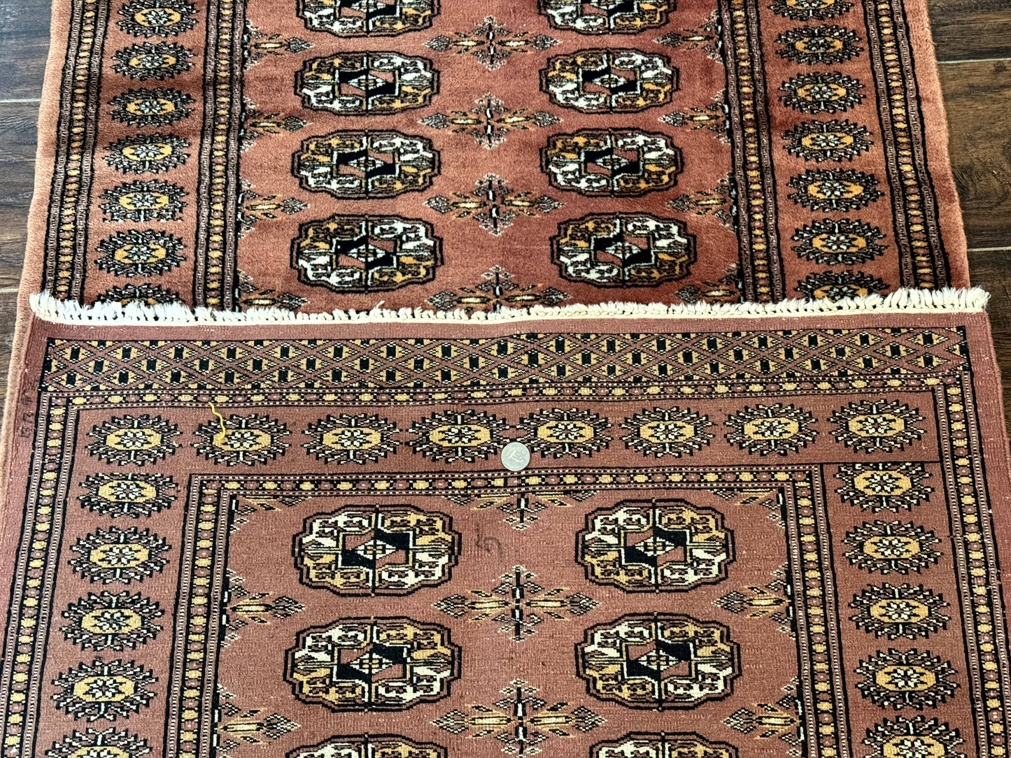 Pakistani Turkoman Bokhara Runner Rug 2.8 x 12, Oriental Runner for Hallway