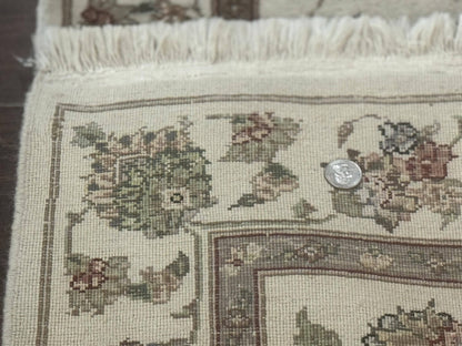 Pak Persian Runner Rug 2.6 x 8ft, Oriental Carpet for Hallway or Kitchen, Handmade, Wool and Silk Highlights