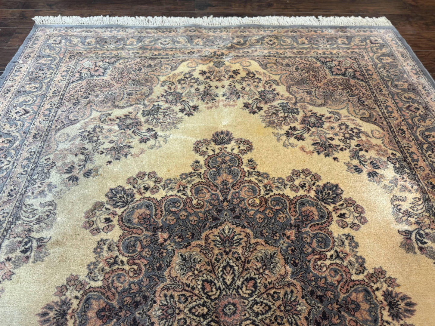 Belgium Power Loomed Wool Rug 6.9 X 9.6 Vintage Oriental Carpet