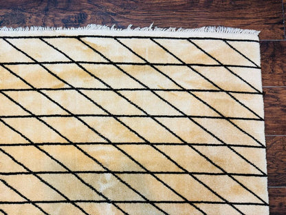 German Wool Rug 7x10 Hand Knotted Contemporary Area Carpet