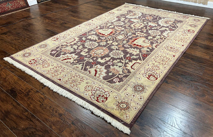 Indo Mahal Area Rug 6x9 Hand Knotted Wool Vintage Persian Carpet