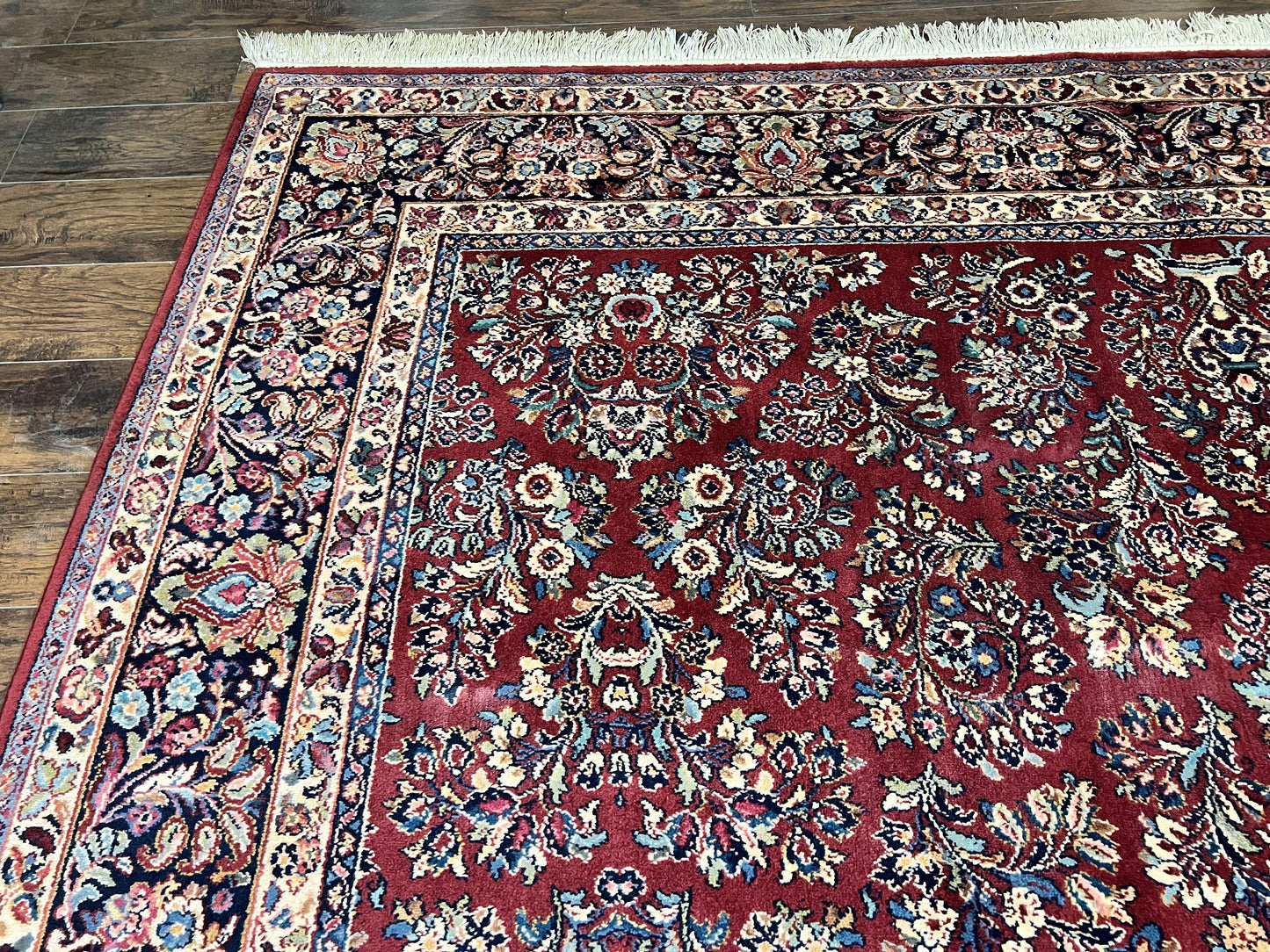 Karastan Rug Red Sarouk 10x18 Wool Carpet Original 700 Series Vintage Large Oriental Rug