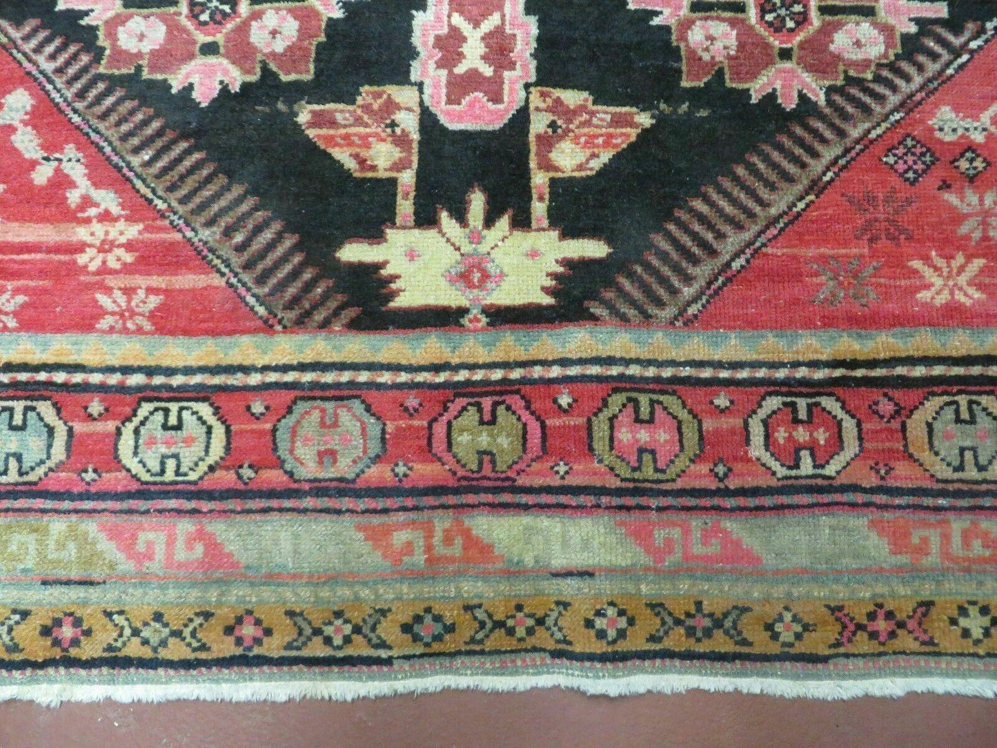 Antique Karabagh Caucasian Rug Handmade Wool 56x105 With Organic Dyes