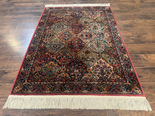 Karastan Kirman Wool Rug 4x6 Multicolor Panel Vintage 700 Series