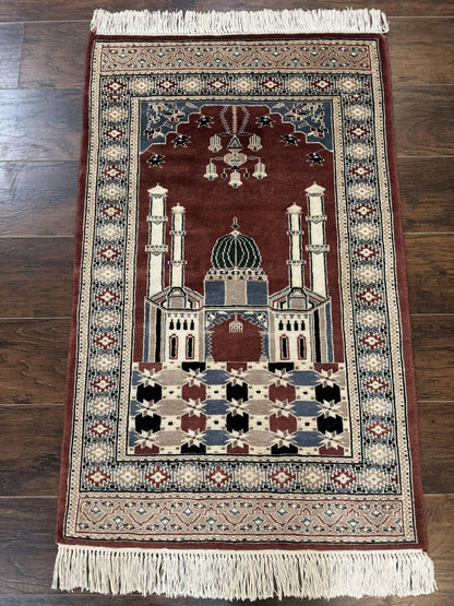 Small Pakistani Bokhara Prayer Rug 2.7 x 4