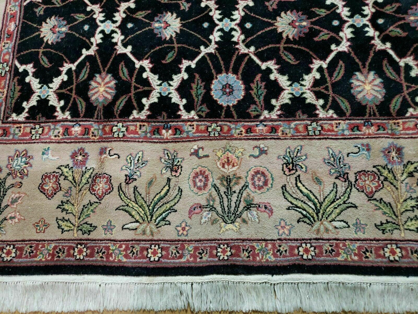 Handmade Wool Rug 6x9 Floral Oriental Hand Knotted Made In India