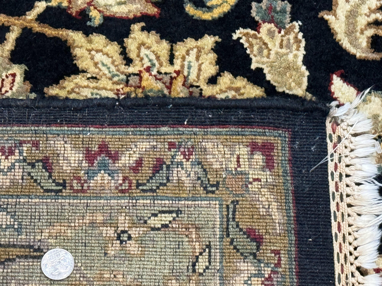 Indo Persian Rug 8x10 Handmade Wool Traditional Floral Allover Vintage