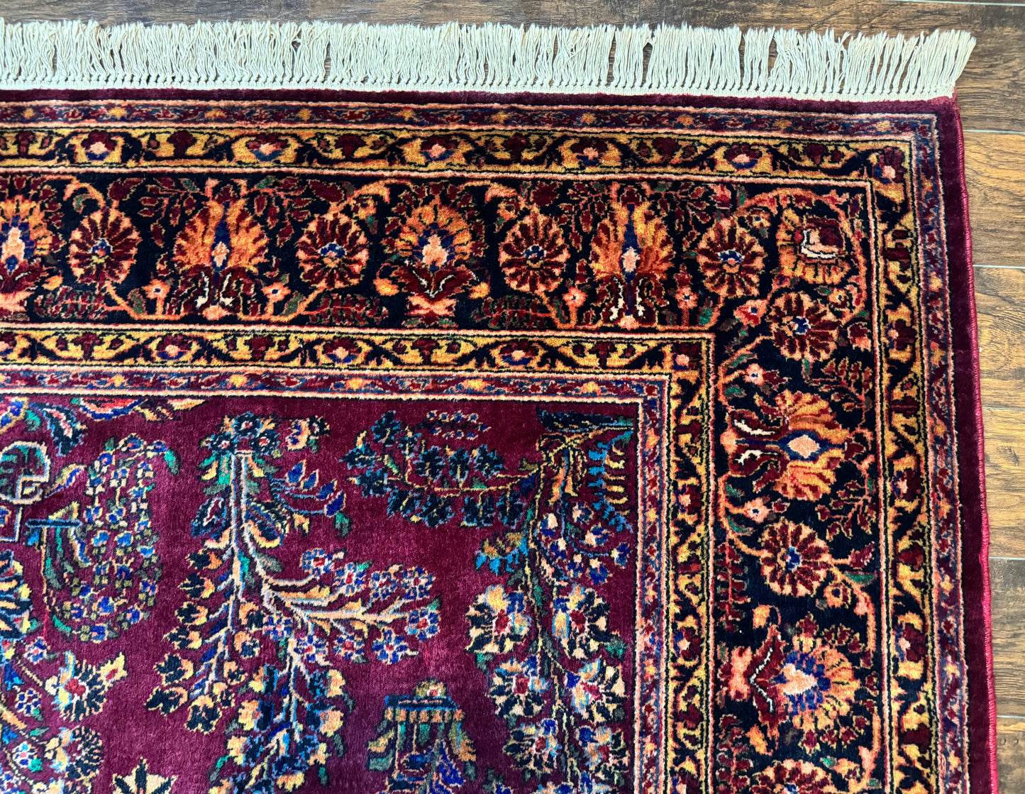 Karastan Rug Antique Wool Pile Sarouk Lanamar 8.6x12 Vintage Discontinued