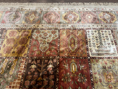 Panel Design Rug 8 x 10.6, Oriental Carpet, Belgium Power Loomed Rug