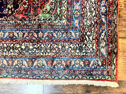 Persian Hamadan Tribal Rug 8x10 Wool Handmade Medallion Carpet