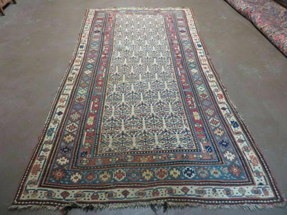 5' X 9' Antique Handmade Caucasian Kuba Wool Rug Veg Dye Runner Nice