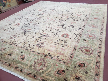 Peshawar Rug 8x10 Handmade Wool Oushak Style Farmhouse Carpet
