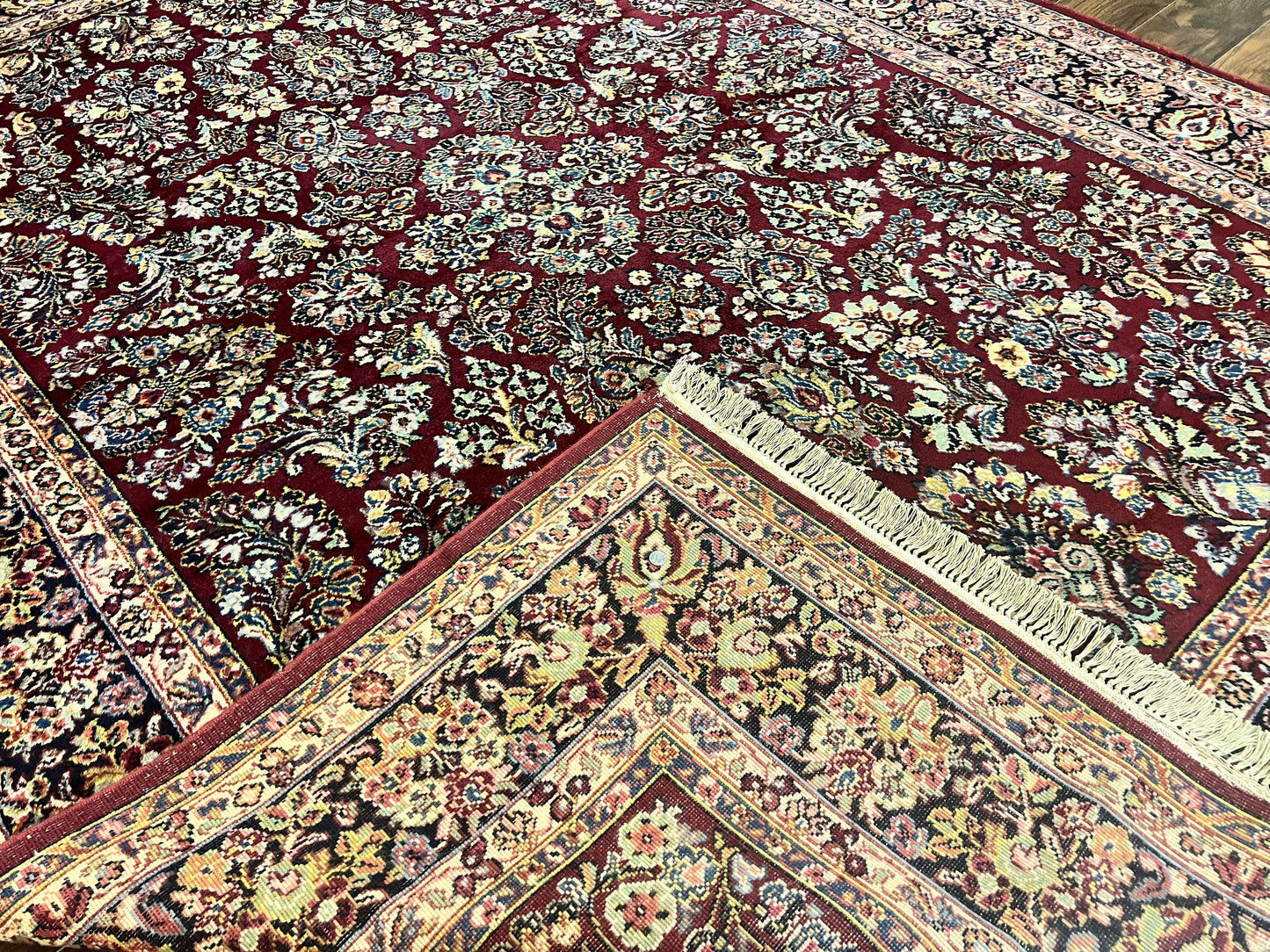 Karastan Rug 9x12 Red Sarouk #785, Wool Karastan Carpet, Discontinued Vintage, Original 700 Series, Karastan Area Rug