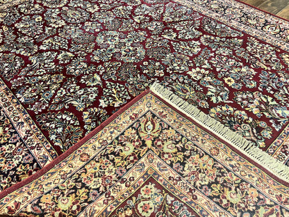 Karastan Rug 9x12 Red Sarouk #785, Wool Karastan Carpet, Discontinued Vintage, Original 700 Series, Karastan Area Rug