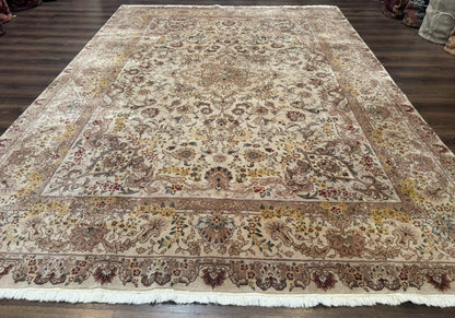 Sino Persian Rug 8x12 Wool Silk Hand Knotted Vintage Carpet