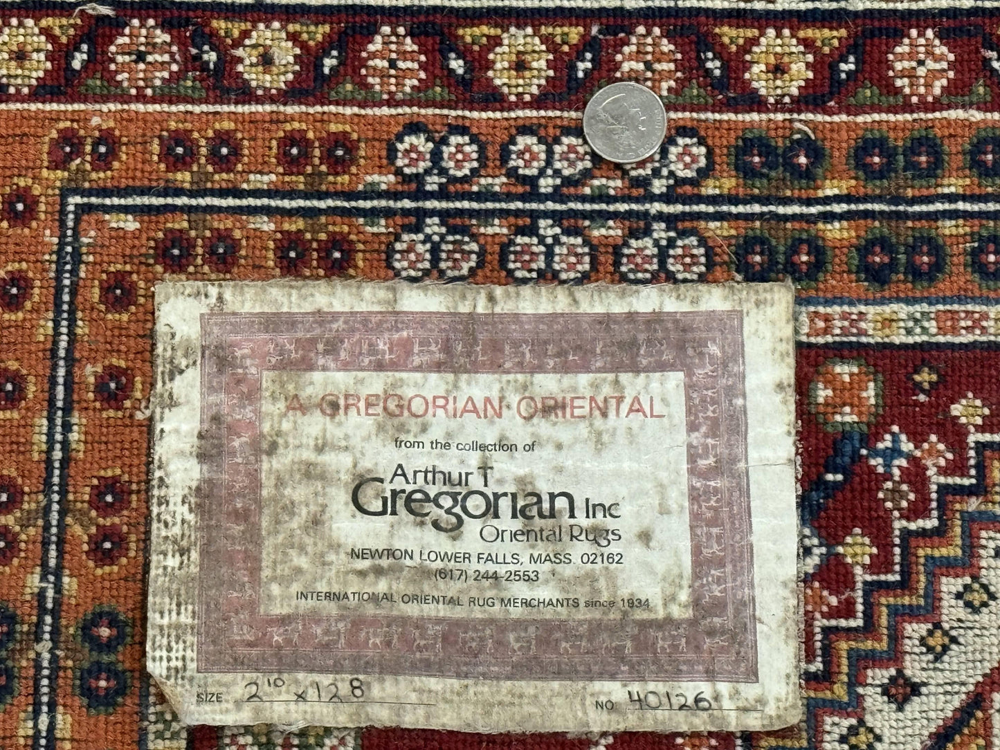 Antique Persian Qashqai Runner Rug 3 x 13 ft, Tribal Runner, Geometric Medallions, Red Ivory Blue, Wool