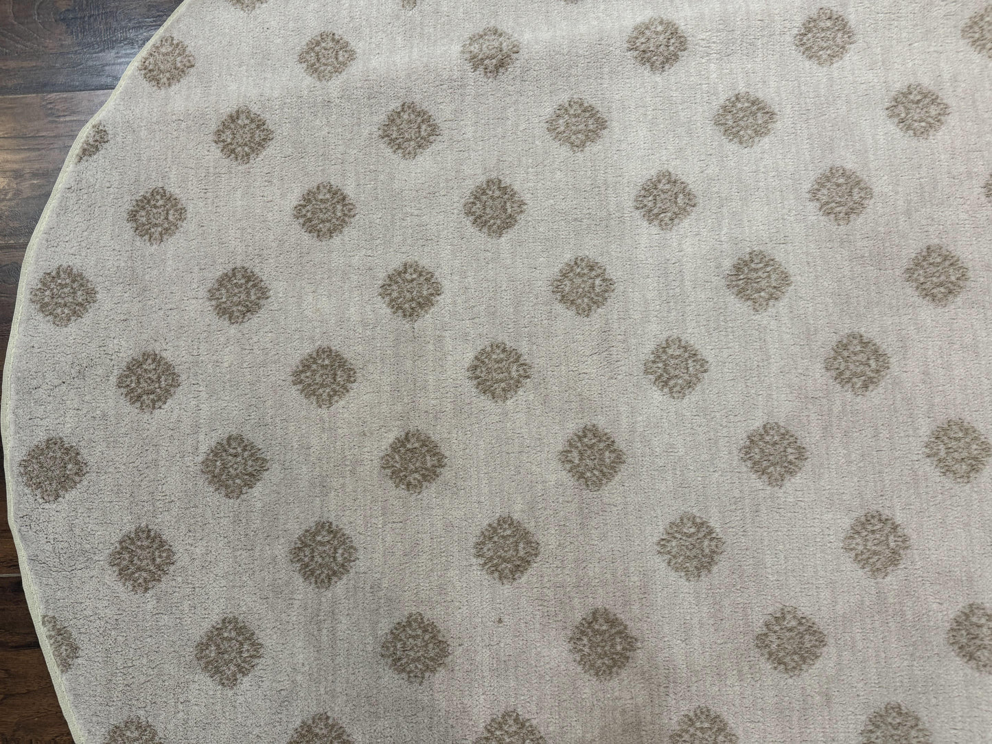 Round Power Loomed Rug 5x5, Contemporary Modern Round Carpet, 5ft Round