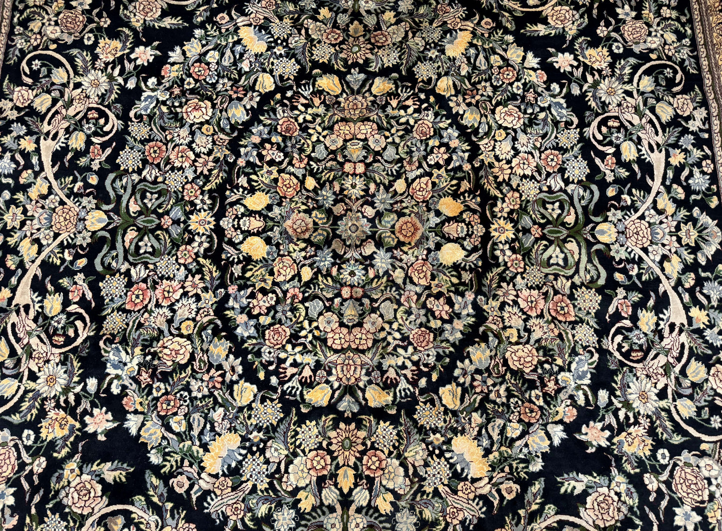 Pak Persian Rug 10x14 Hand Knotted Wool Floral Vintage Carpet 225 KPSI