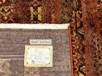 Wool Contemporary Area Rug Brown Belgium Power Loomed 8x11 Couristan