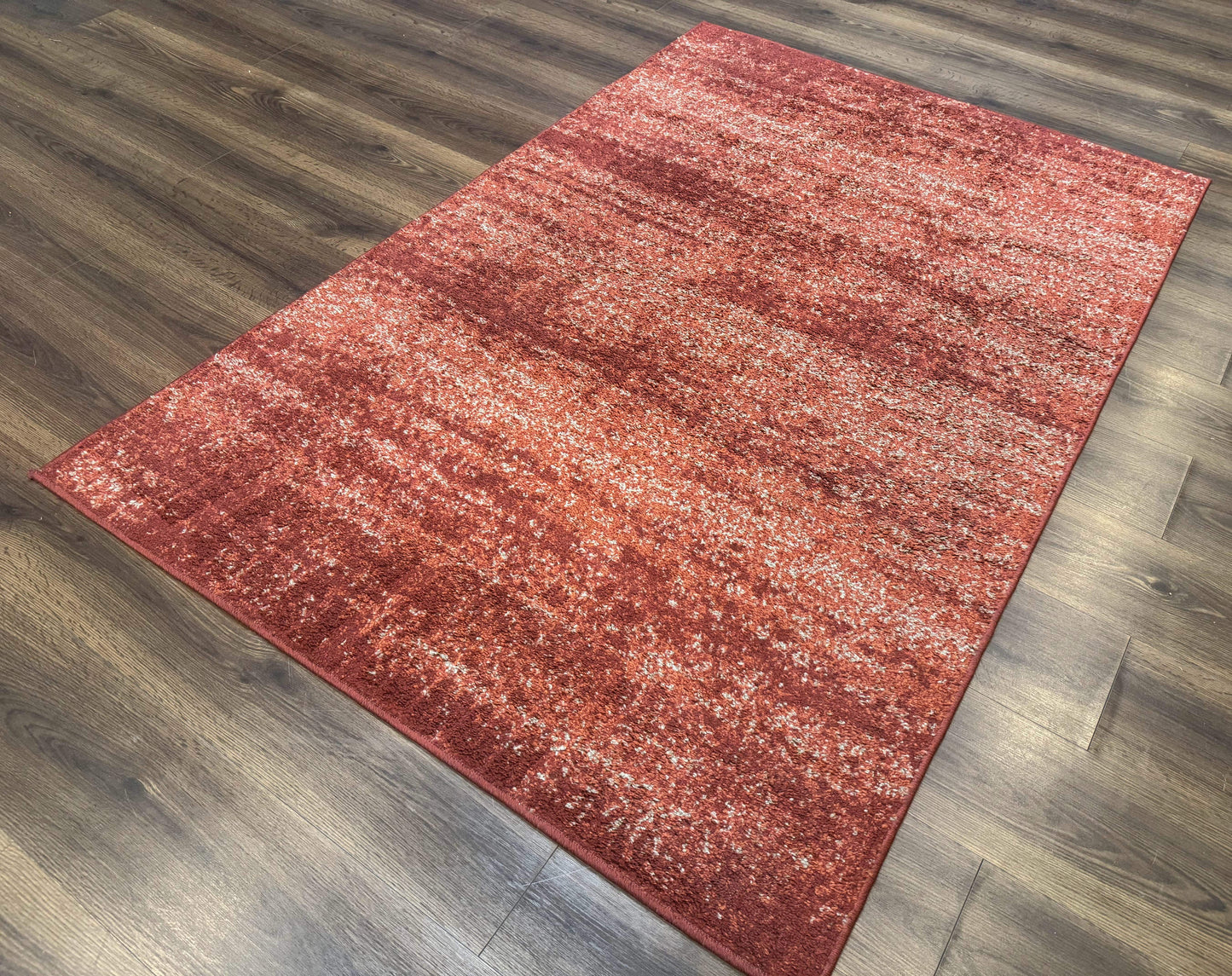 Terracotta Area Rug 4x6 Contemporary Loft Collection Power Loomed Polypropylene and Polyester