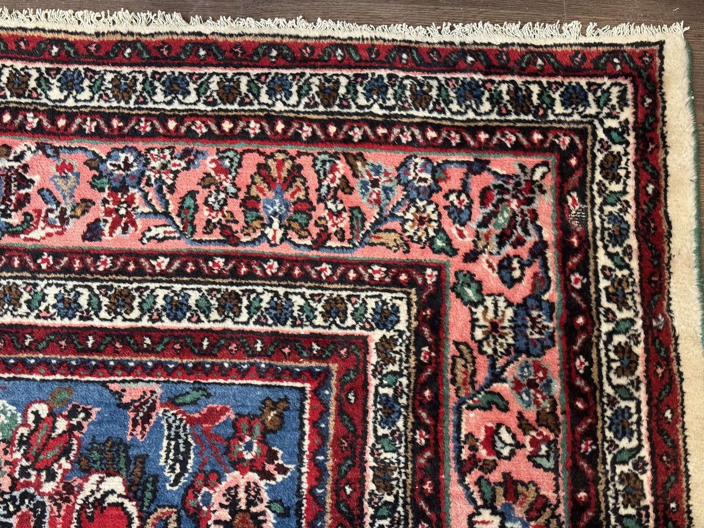 Palace Size Persian Rug 10X21 Ft Hamadan Bibikabad Antique Wool Ivory Field Oversized