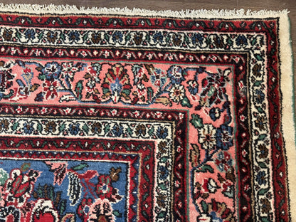 Palace Size Persian Rug 10X21 Ft Hamadan Bibikabad Antique Wool Ivory Field Oversized