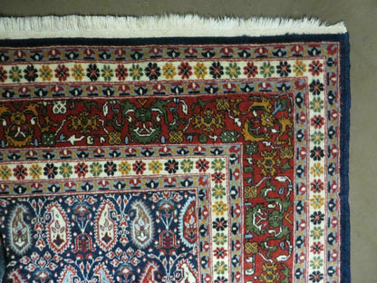Paisley Rug Vintage India Hand Knotted Wool