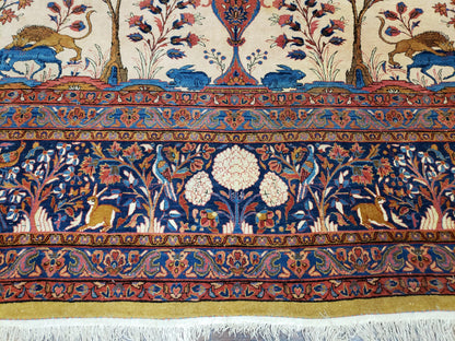 Antique Persian Kashan Tree of Life Rug 10x13