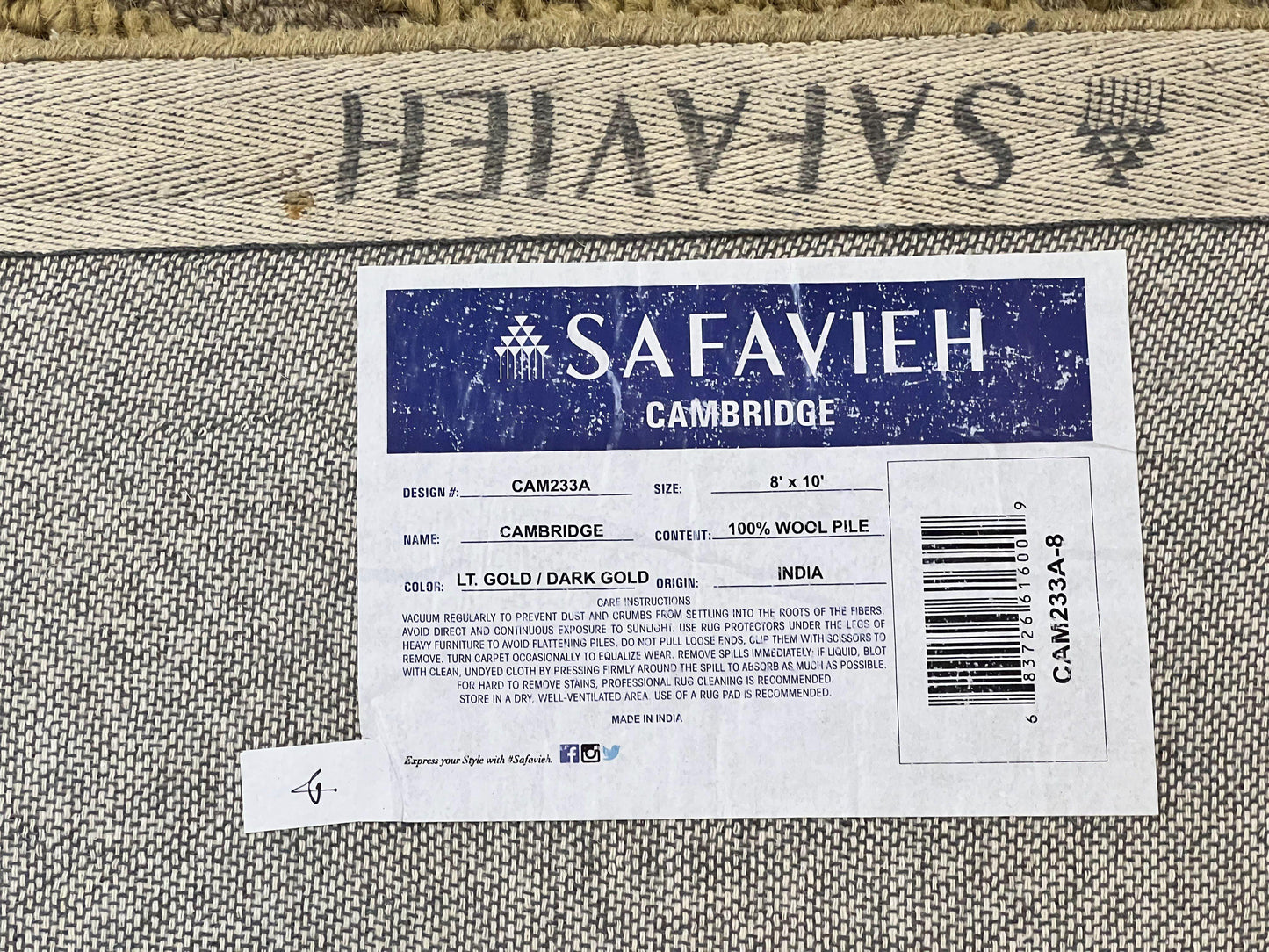 Safavieh Cambridge Wool Hand Tufted Rug 8x10 Modern Area Rug