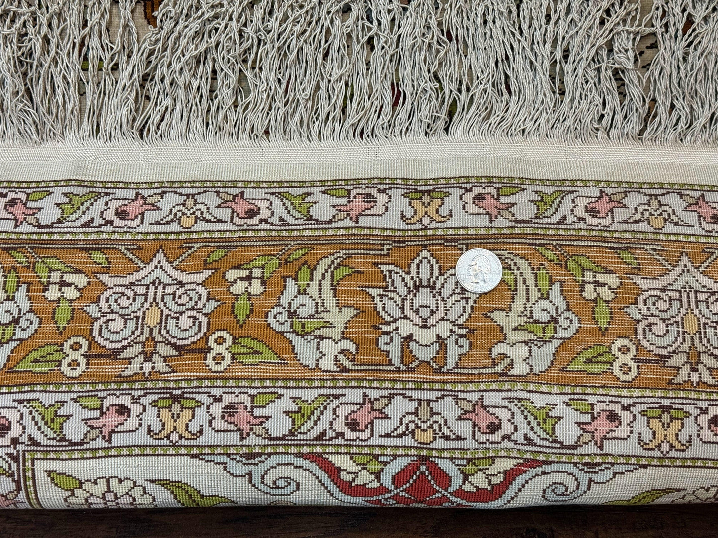 Hereke Silk Rug 2x3 Birds Lantern Very Fine 400 KPSI Hand Knotted Signed Masterweaver