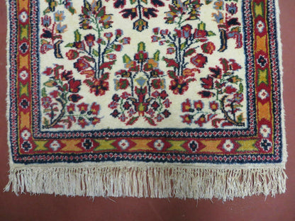 Handmade Persian Rug 2x3 Small Wool Hand Knotted Oriental Floral Medallion