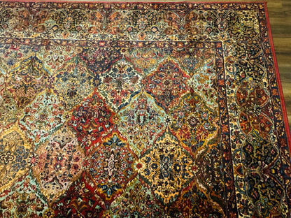 Karastan Rug Kirman Multicolor Panel Wool 8.8x8.8 Vintage