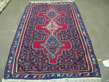 Turkish Kilim Rug Vintage 1940s Wool Flatweave Two Sided Handmade 45x64