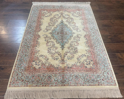 Karastan Rug 4x6, Pastel Ivory Kirman Rug #784, Wool Karastan Carpet, Original 700 Series, Vintage Karastan Area Rug, Discontinued