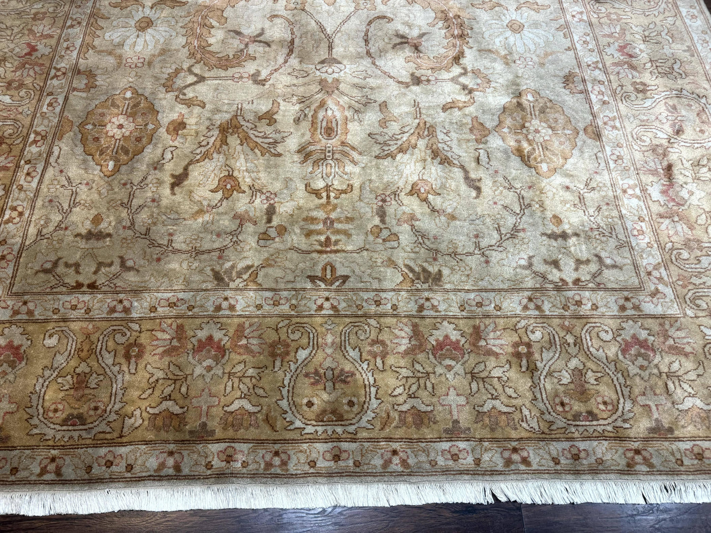 Turkish Oushak Rug Hand Knotted Wool Vintage Area Rug 8x11.6