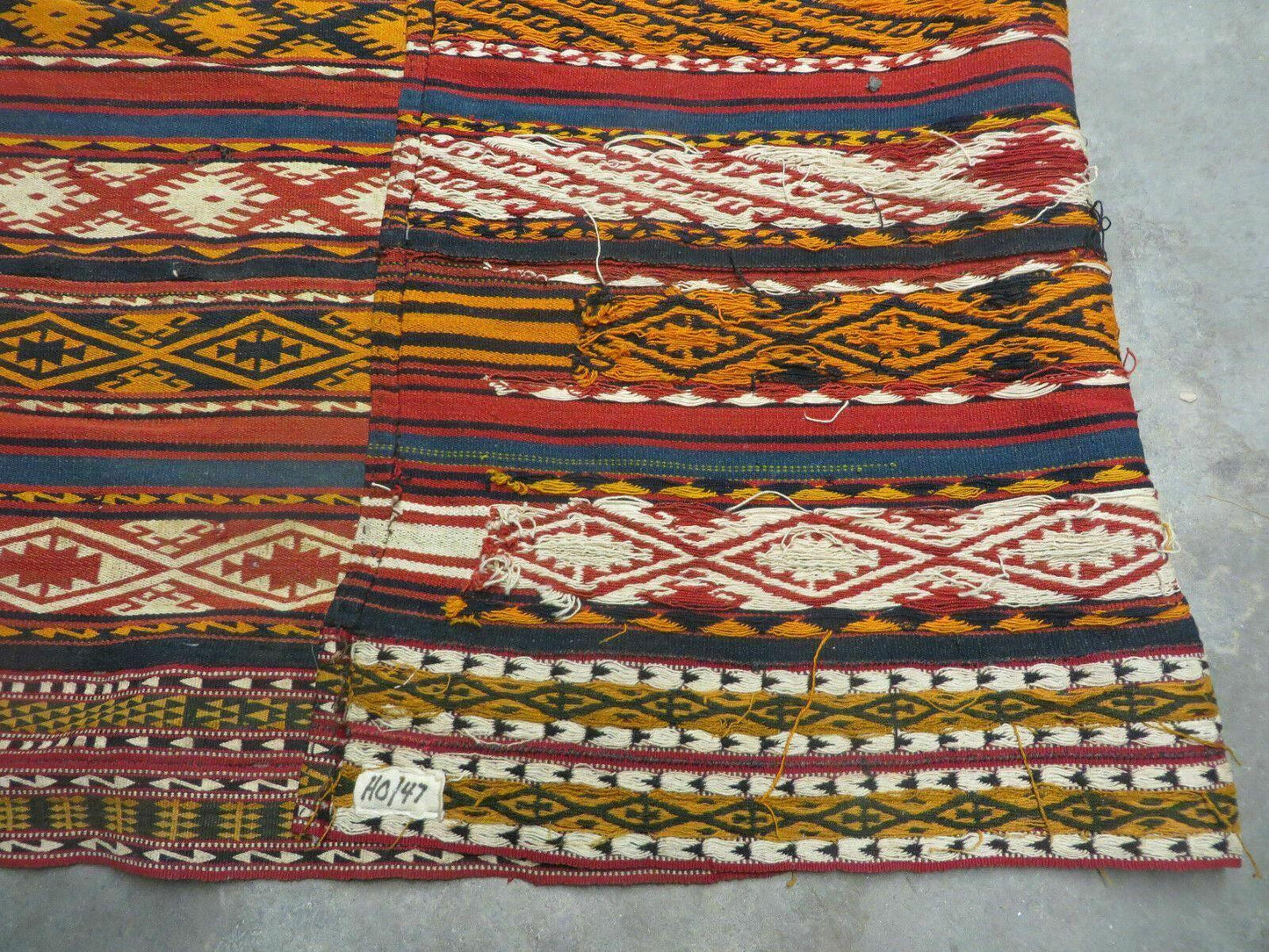 Antique Turkish Jajim Kilim Rug Flat Weave Wool Vegetable Dye 6x10 Handmade