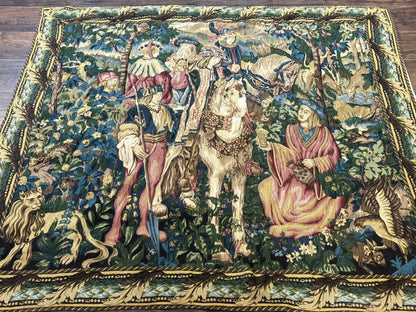 Vintage European Tapestry 5.5 x 8, The Royal Hunt