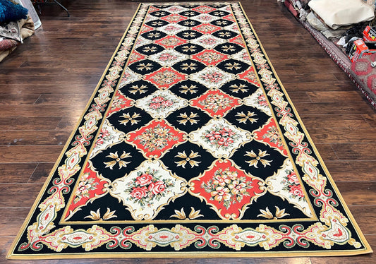 Custom Made Vintage Runner Rug 6x17 Ft European Panel Floral Design
