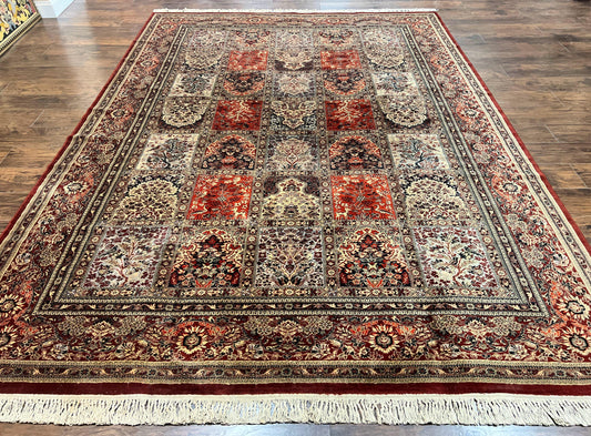 Couristan Rug 8x11, Belgium Power Loomed Carpet, Vintage Wool Oriental Rug, Multicolor Panel Design, 8 x 11 Room Sized Rug